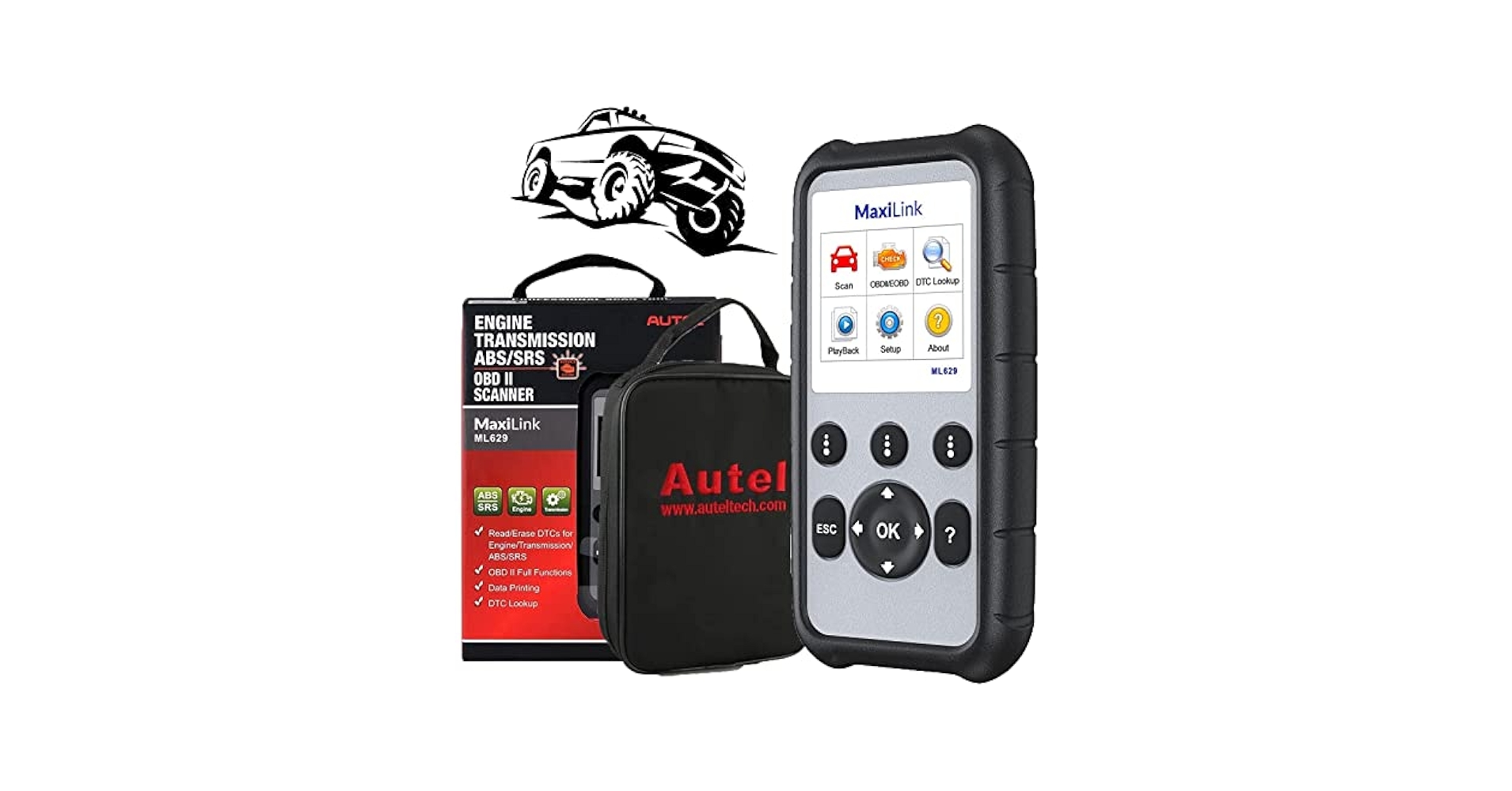 AUTEL MaxiLink ML629 プロフェッショナルスキャンツール Amazon.com: 2025 New Autel ML629 OBD2 Scanner, ABS SRS
