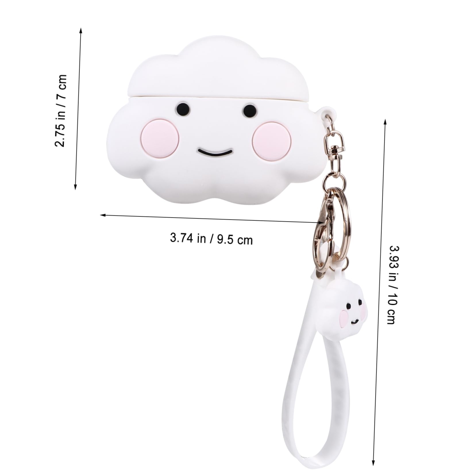 Hemobllo 2pezzi Cuffie Wireless Custodia Silicone e Protettiva Per Design Cloud Facile Accesso Alla Ricarica Resistente Agli Urti Materiale Selezionato Per