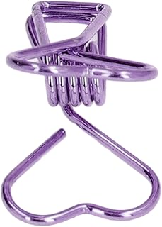 Zerodis バインダークリップ20個, 使いやすく丈夫なツール, 英数字を隠さないハローデザイン, 文書整理に最適, 銀のアイロン, サイズ:1.5 X 2.8cm (紫)