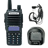 BaoFeng UV-82C Dual-Band 136-174/400-520 MHz FM Ham Two-Way Radio, Transceiver, HT with Battery, Earpiece, Antenna, Charger