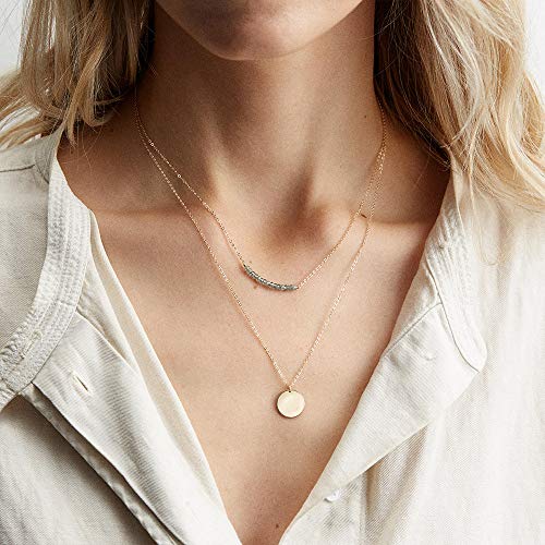 Yienate - Collana a strati multistrato con perline...