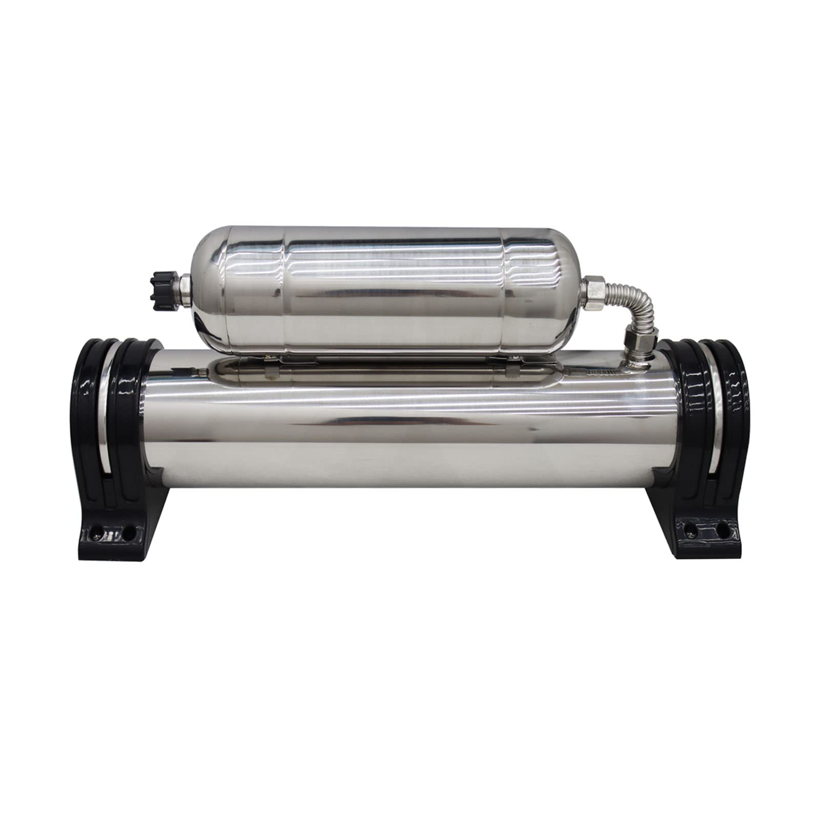 LGXEnzhuo Vertical Stainless Steel Filter Vertical Stainless Steel Household Water Filter 0.01?m Filtration Accuracy Vertical Double Filter 1000L/H 1/2inch Pipe Interface