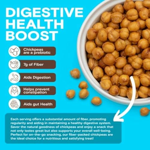 BIENA Chickpea Snacks - Crunchy Roasted Chickpeas - High Fiber Vegan Protein Snacks for Adults and Kids - 10-Pack, 1.2 Ounce Bags - Sea Salt - image 3