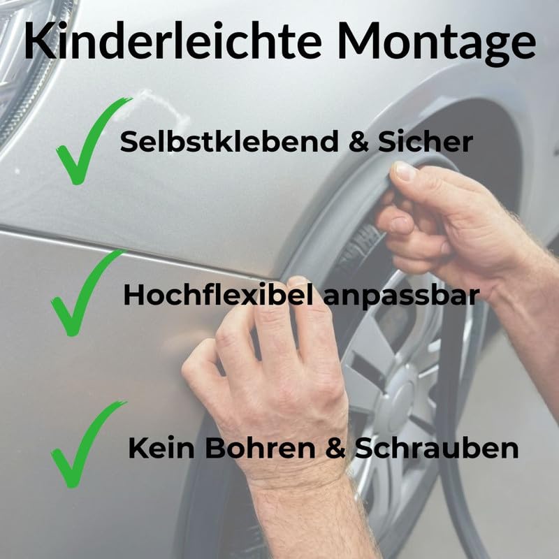 Universal Kotflügelverbreiterung 22mm (4er Set 148cm) – Selbstklebende Radlaufverbreiterung für Wohnmobil & Offroad