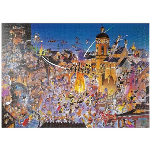 MyPuzzle La Notte Di Valpurga - Hugo Prades - Premium 1000 Pezzi Puzzle - MyPuzzle Collezione speciale di Heye Puzzle
