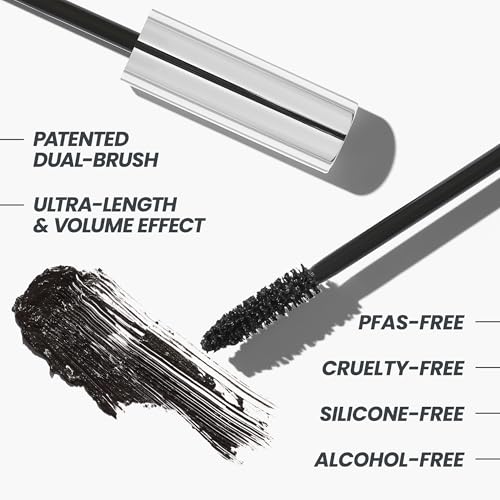 Wonderskin Infinite Rizz Mascara - Black Mascara For Volume And Length, Long-Wear, Smudge-Proof & Water-Resistant Volumizing Lash Makeup (Black) - Image 6