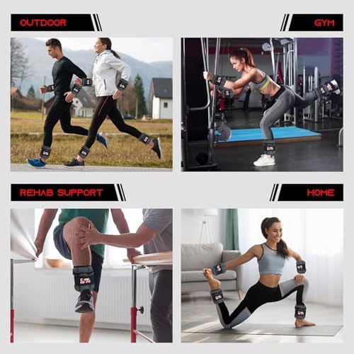Image of Adjustable Ankle Weights, 2 3 5 lb 1 Pair Strength Training Wrist Leg Arm Weights for Women, Men, Weighted Ankle Weight Set with Removable Sandbags for for Gym, Fitness Workout, Running Lifting