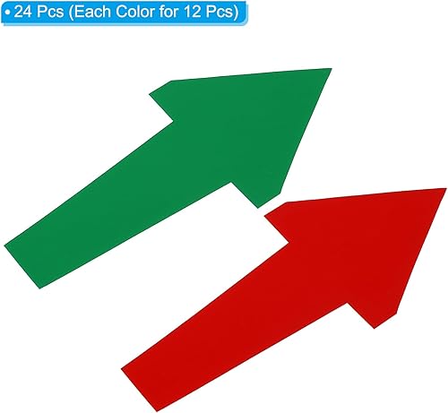 Miniatura 3 de PATIKIL Adhesivo de flecha de 12 x 6 pulgadas, 24 piezas de PVC removibles autoadhesivas impermeables para piso, letrero de flecha para