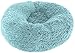 Aldenhoven Goods Hundebett Plüsch 40-120 cm Rund Katzenbett Hundekissen Katzenkissen Donut Hundekörbchen Blitzversand (Türkis, 50 cm)