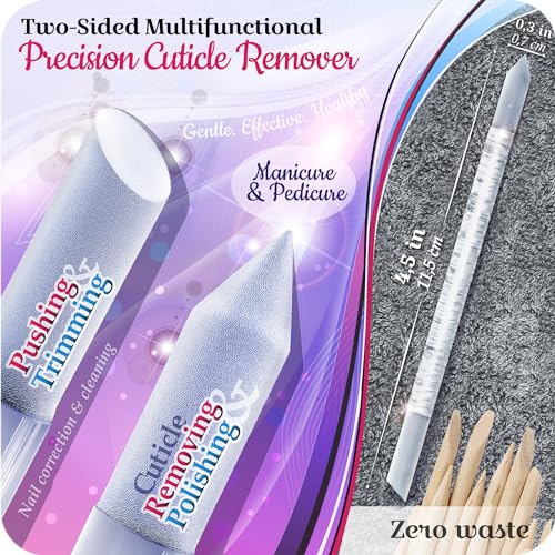 Gladzy GL-AIOS-CLEAR Genuine Czech Glass Nail File Set By Gladzy - Callus Remover Foot Rasp thumb #3