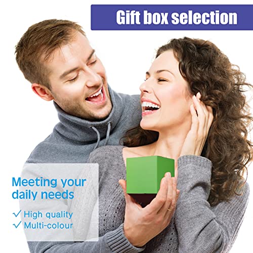 Zhehao 48 Pack Colorful Gift Boxes Small Cardboard Boxes With Lids Bulk Square Kraft Paper Cube Boxes Easy Assemble For Crafting Cupcake Christmas Wedding Presents Birthday thumb #3