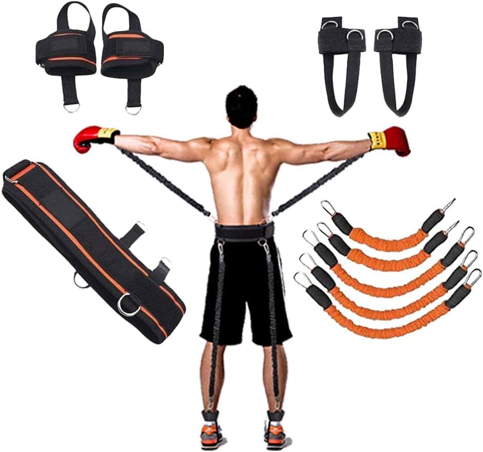 Crevizon Leg Strength and Agility Training Strap System Strength Jump Training for Basketball Football Yoga Boxing Tennis Bounce Squat Training (B0CVS21QFW) Amazon Price History, Amazon Price Tracker