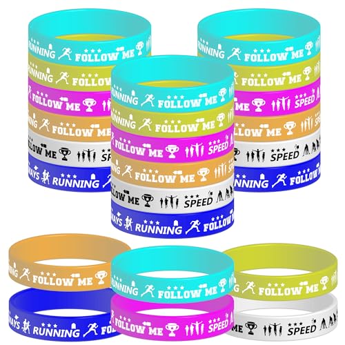Bracelets en silicone course à pied lot de 36 pour cadeaux de fête