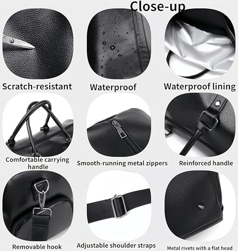 RichMoro Lightweight Waterproof Leather Bag