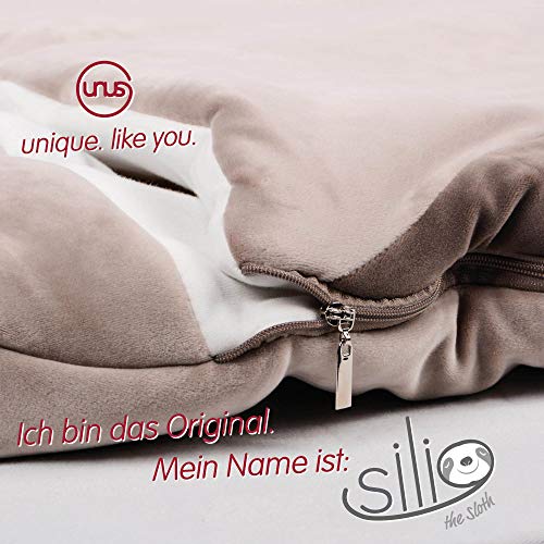 UNUS Faultier Schlafsack für Kinder, Kuscheldecke für Mädchen und Jungen, Kinderschlafsack, groß, 160x80cm - Image 6