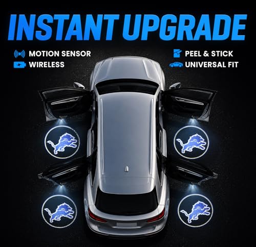 Image of LED Car Door Light - Officially Licensed NFL Wireless Projector - Show Your Team Pride - Battery Powered, Easy Install