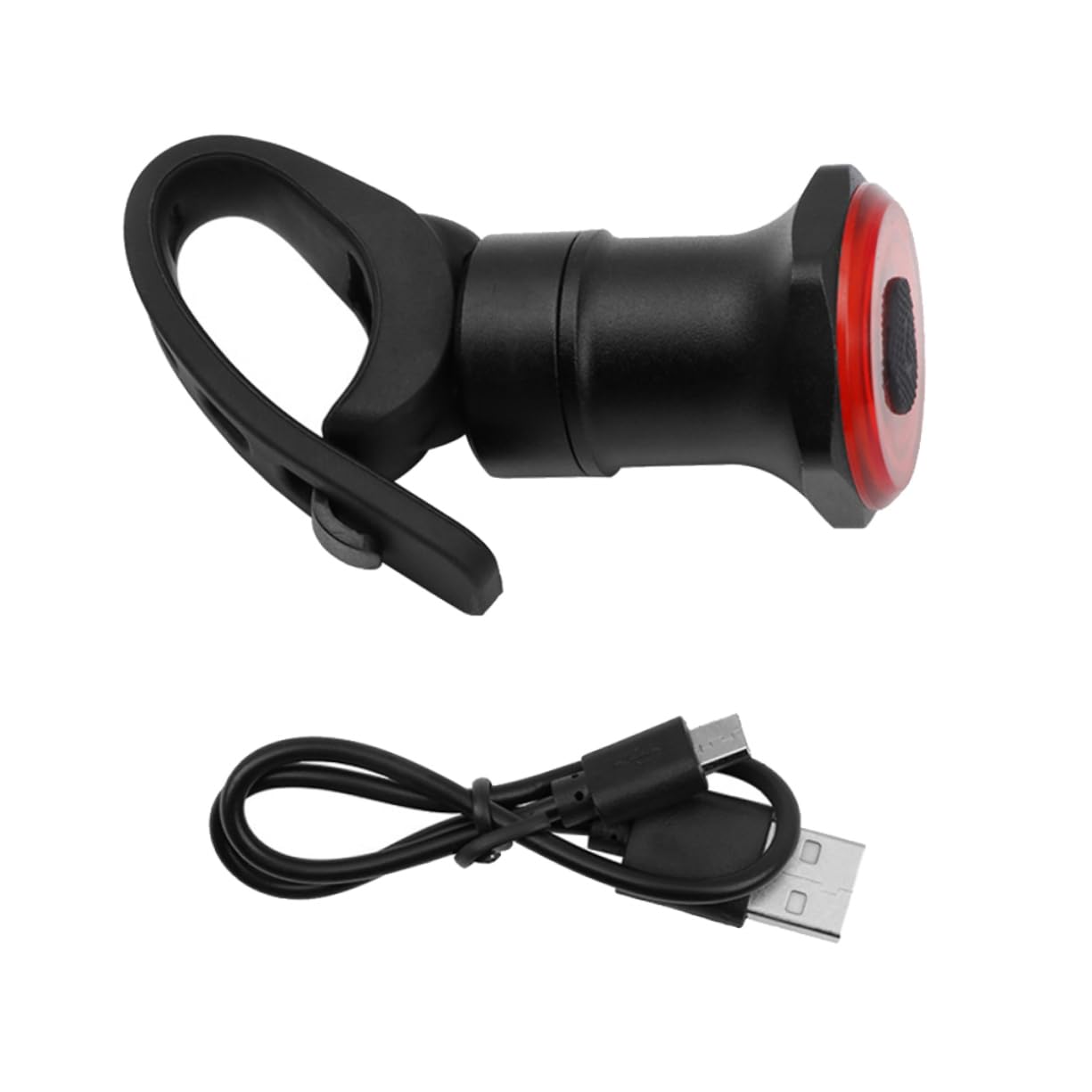 SUPVOX 1Pc Smart Sensor Bike Taillight USB Rechargeable Safety Light with Intelligent Brake Detection Easy Installation for Night Riding Compatible with Bicycles
