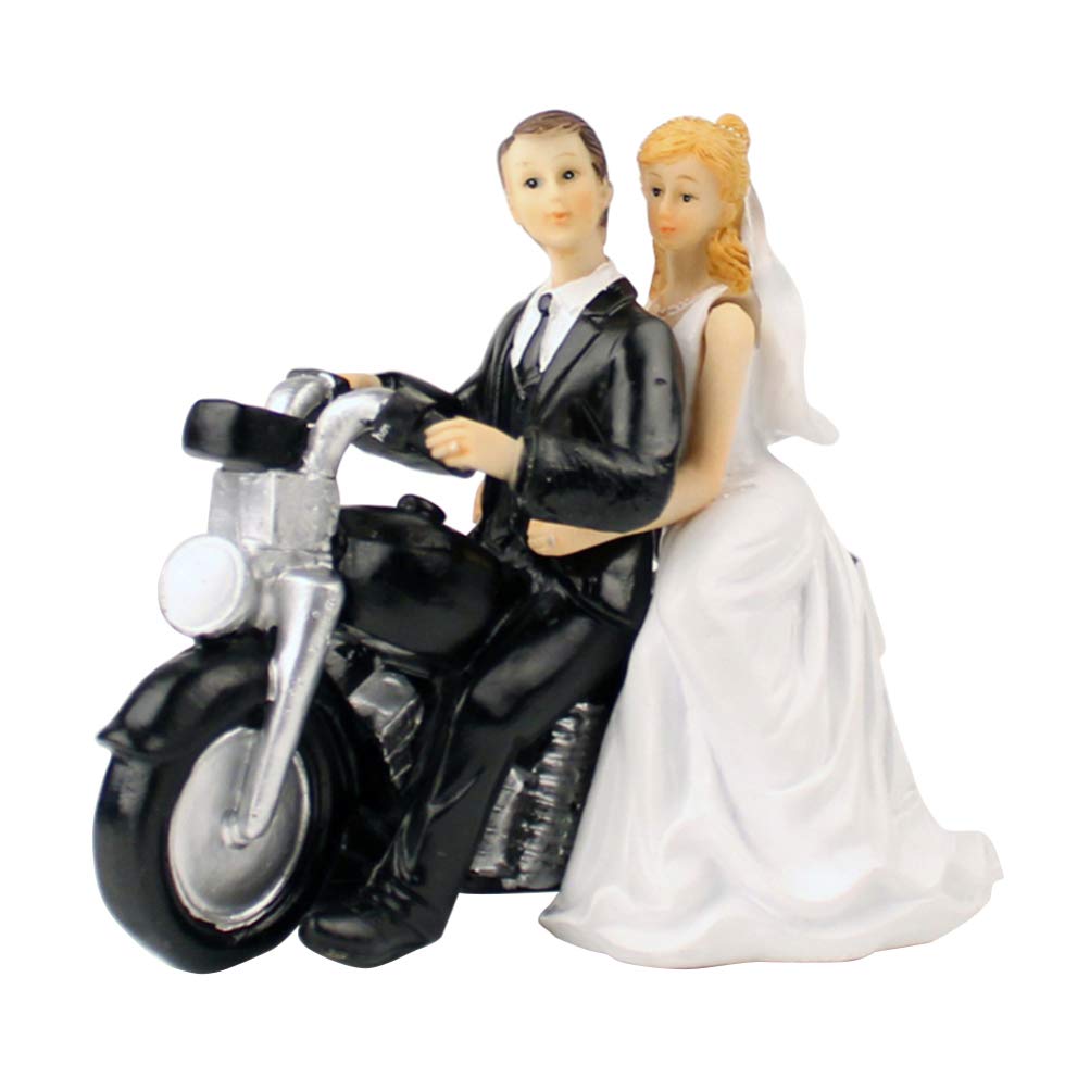 Hochzeitstortenfigur Brautpaar aus Kunstharz für Hochzeitsfeier | Tortenaufsatz Dekoration, für Feierlichkeiten, Formstabil und Farbbeständig