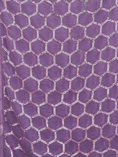 Image of Satrani Women's Georgette Sequence Work Saree with Unstitched Blouse Piece