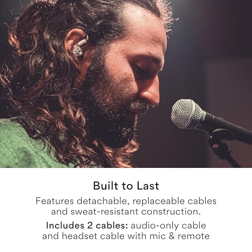 Image of MEE audio Professional MX4 PRO Quad-Driver Hybrid Musicians In Ear Monitor Headphones with High-Resolution Reference Sound, Noise Isolating Earbuds Earphones with Detachable Cables, Transparent