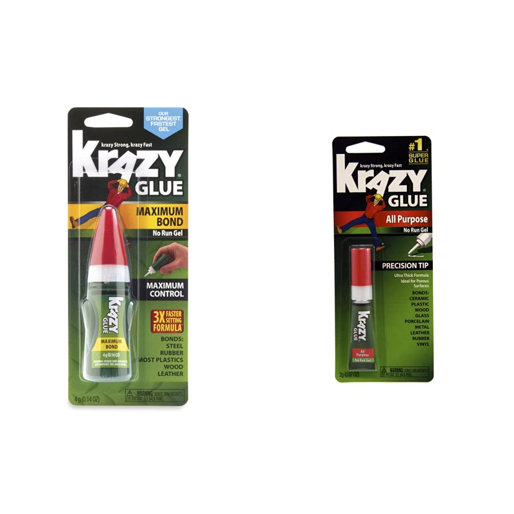 Krazy Glue, Max Bond Gel, EZ Squeeze, 4 g & KG86648R Glue