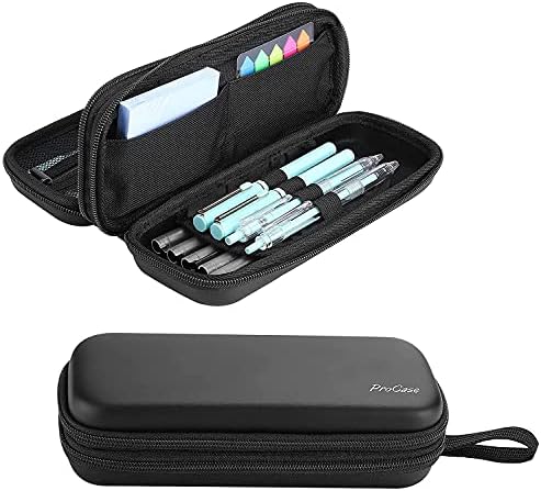 ProCase Pen Pencil Case, 2-Layer EVA Zipper Pencil Box Pouch Large Capacity Stationery Storage Organizer for School Office Supplies