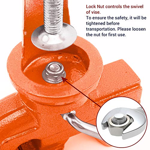 image for Nuovoware Table Vise 3 Inch, 360° Swivel Base Universal Home Vise Por