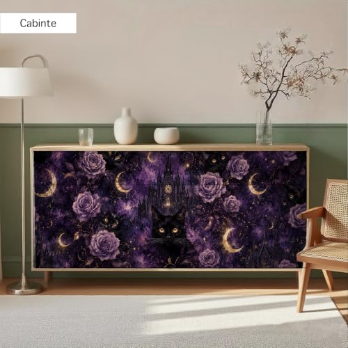 Image of Nuxovilar Gothic Cat Wallpaper Peel and Stick 12x18In PVC