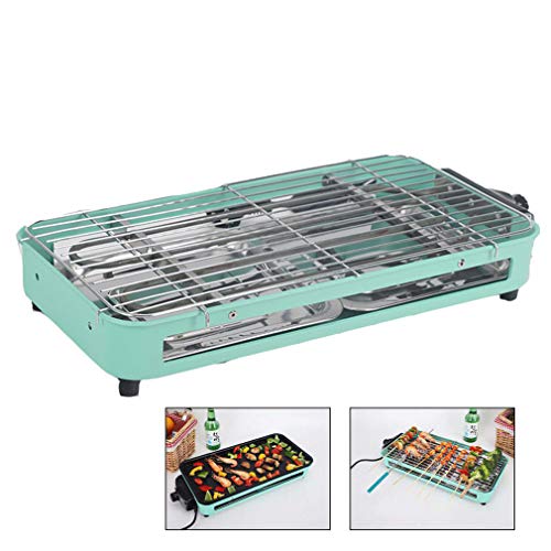 Smokeless Elektro-Grill, Indoor Grill Und Grill Hot Plate, Mit Eingebautem Tropfschale Und Knopf-Steuerung, Camping Barbecue Party, 1500W