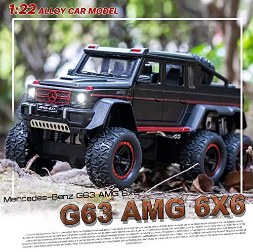 Image of MTG Metro Toys & Gift - Benz G63 AMG 6X6 V12 Off Road | 1:24 Scale | Big Diecast Model Metal Pull Back Toy car for Kids with Openable Doors & Light, Music Toy Vehicle for Kid 【Colors as Per Stock】