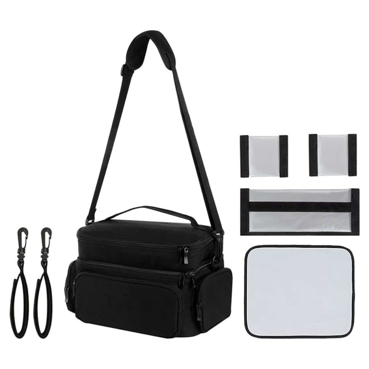 ULTECHNOVO Estuche Portátil para Extractor de Leche Asa, Negro, Poliéster