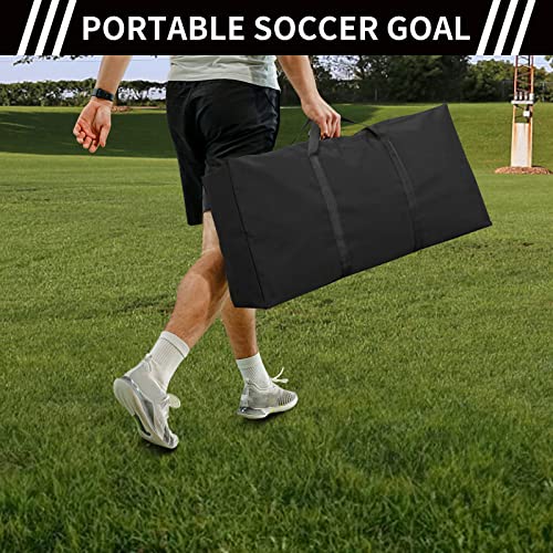 8' X 6' Soccer Goal, With Soccer Target Net, Youth Backyard Soccer Training Tools For Practice Shooting Accuracy, And Scoring Training Equipment, Stable Soccer Goal With Soccer Net And Carry Bag #TOP6