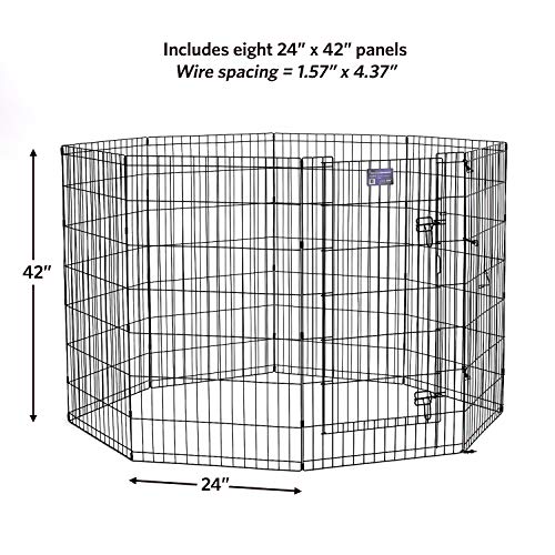 image for MidWest Homes for Pets Folding Metal Dog Exercise Pen, Indoor/Outdoor 