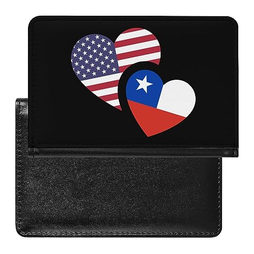Portadocumenti da viaggio con bandiera del Cile e Stati Uniti divertente con scomparto per carte di credito per donne e uomini Stile: Taglia unica MHXYZHW