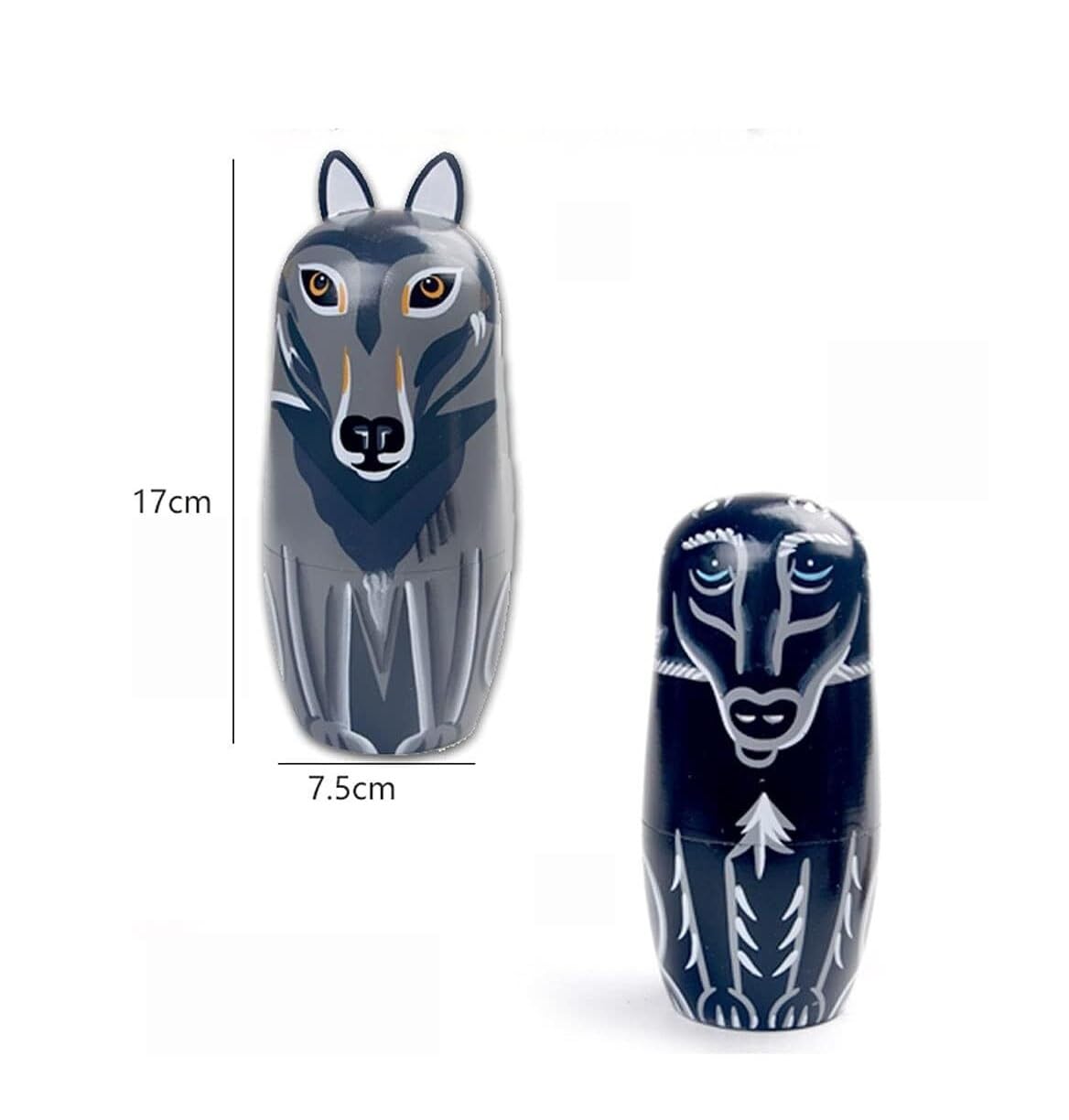 Rosyjskie Matryoshka 5 sztuk zagnieżdżająca lalka drewniana Matrioszka zwierzęca na boże narodzenie prezent urodzinowy dekoracja wnętrz Lalka Matrioszka