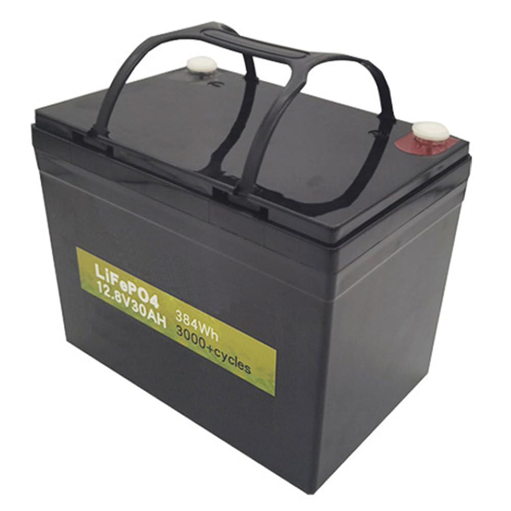 Batteria al Litio Ferro fosfato da 12,8 V, Batteria di accumulo di energia da 12,8 V, batterie di Ricambio da 30 Ah per Motore da 0 a 400 W