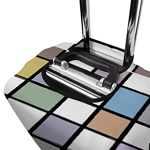 Housse de protection valise lavable motif géométrique accessoire bagage voyage