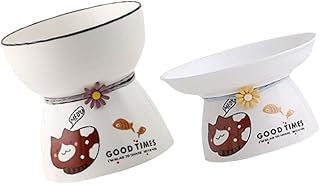 BCOATH 2 Peças De Tigela De Porcelana Para Vasos De Grãos Ferramentas Tigelas Para Cães Levantadas Tigela Pequena Para Gatos Tigela Para Gatos Tigela Elevada Para Gatos