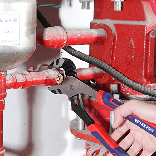 Workpro 10-Inch Groove Joint Pliers, Adjustable Water Pump Pliers In Crv Steel For Home Repair, Gripping, Nuts, Bolts, Pipe & Fittings #TOP6