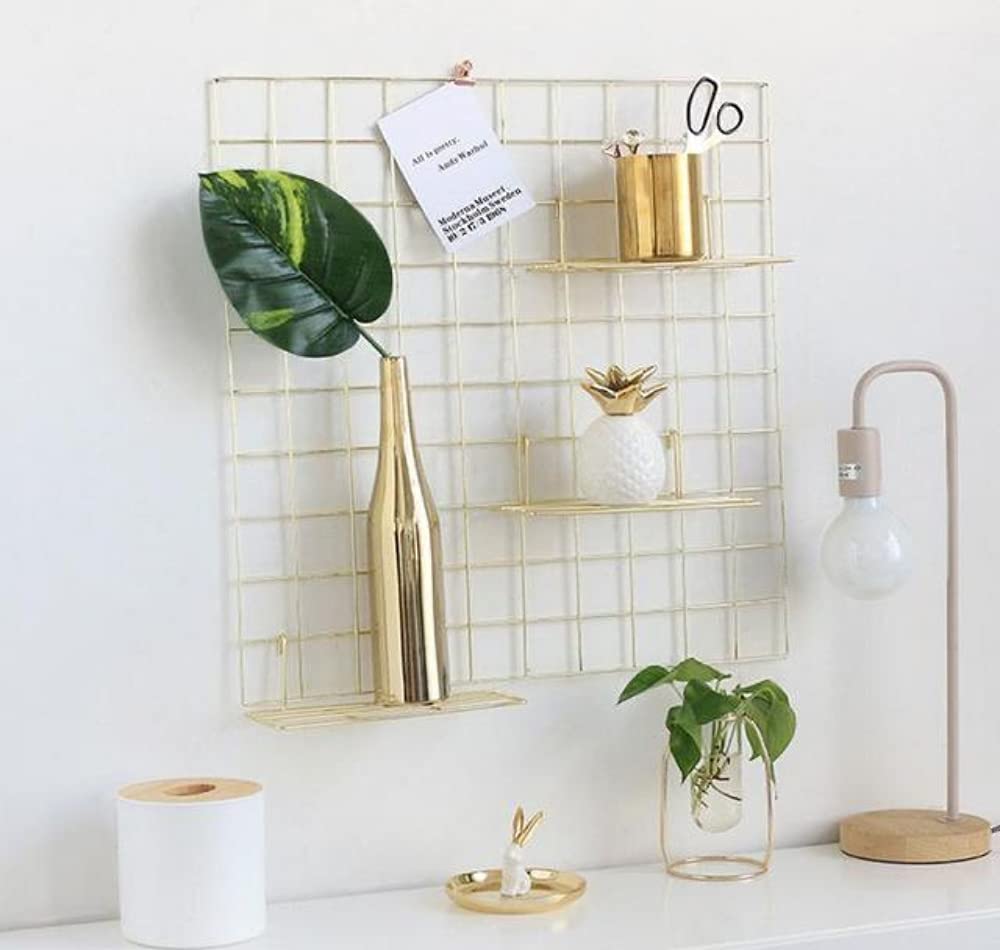 Franklite Iron Square shape hanging Grid frame for home Decoration, wall, photog, collage photo, key, as per your requirement (Gold), Steel (B0BMJQ1TGV) Amazon Price History, Amazon Price Tracker