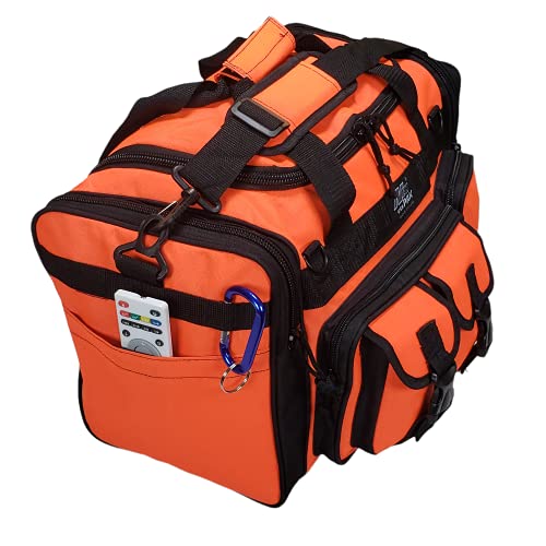 Nexpak TF118NO Neon Orange Waterproof Duffel Duffle Bag Tactical Military Range Molle Outdoor Travel + Key Ring Carabiner