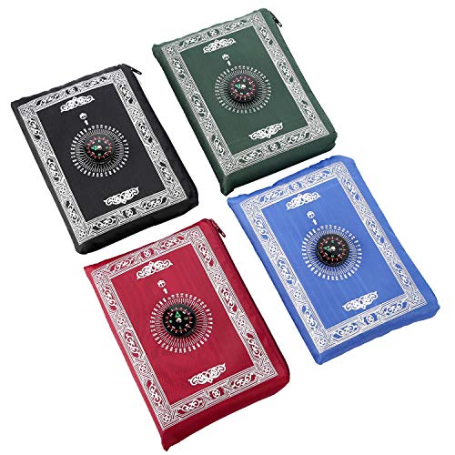 Anlising 4 Pieces Portable Travel Prayer Mat with Compass, Waterp...