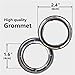 PONY DANCE Kitchen Curtains 36 inches - Small Window Covering Energy Efficient Grommet Top Tier/Valance for Bedroom & Kitchen, 52