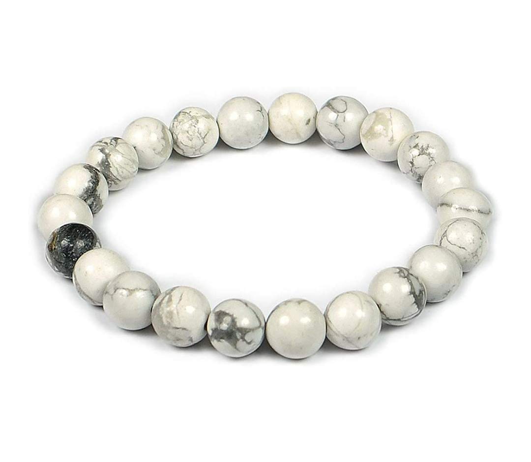 Lakshya Gemshowlite crystal 8 mm bracelet for reiki and healing