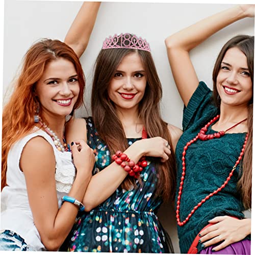 GALPADA 4 Pçs Festa De Aniversário Coroa Faixa De Noiva Acessórios De Noiva Strass Tiara De 18 Anos