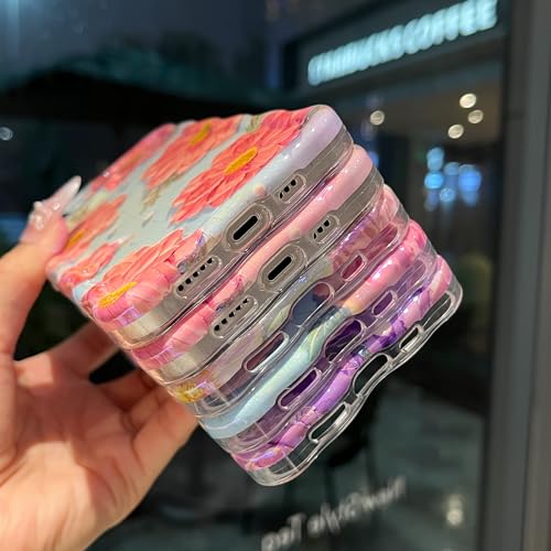 Coque iPhone 16e fleurie style peinture pour le quotidien des femmes - 9
