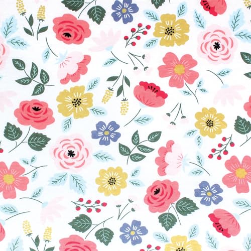 Image of Hudson Baby Unisex Baby Cotton Fitted Crib Sheet, Modern Botanical, One Size