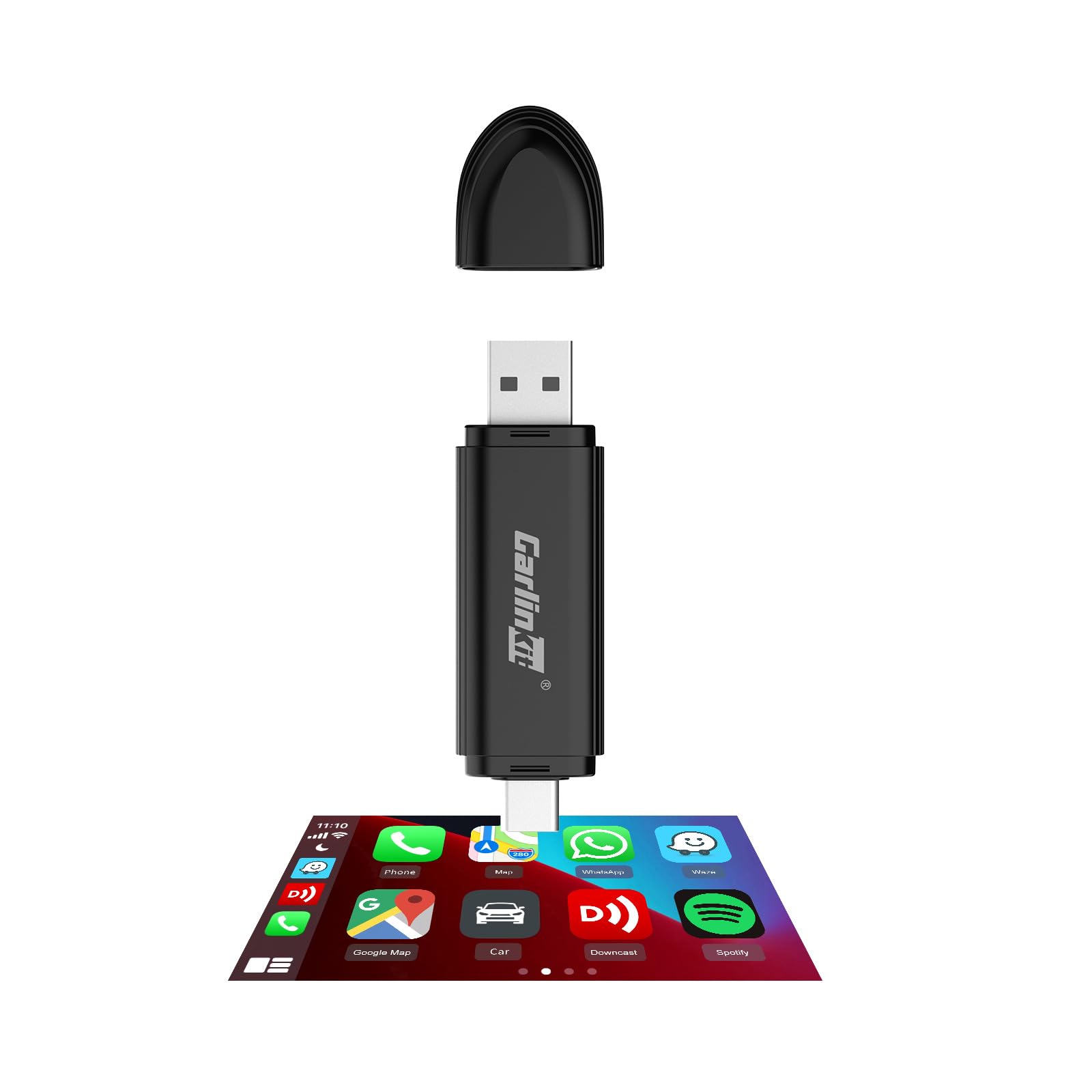 CarlinkitMiNi SE Wireless Carplay Adapter for OEM Wired carplay & Apple CarPlay,Compatible with iOS 10 and Above, Fast Connection, No Latency, CarPlay Wireless Adapter