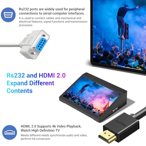 Image of 10.1 inch Industrial Touchscreen Mini PC with Battery, Win 10 Mini-Desktop J3455 4GB RAM, 64GB ROM eMMC, 4K Display Output HDMI 1.4, RS232 Dual-Band WiFi 5 for POS, Kiosk, Digital Signage