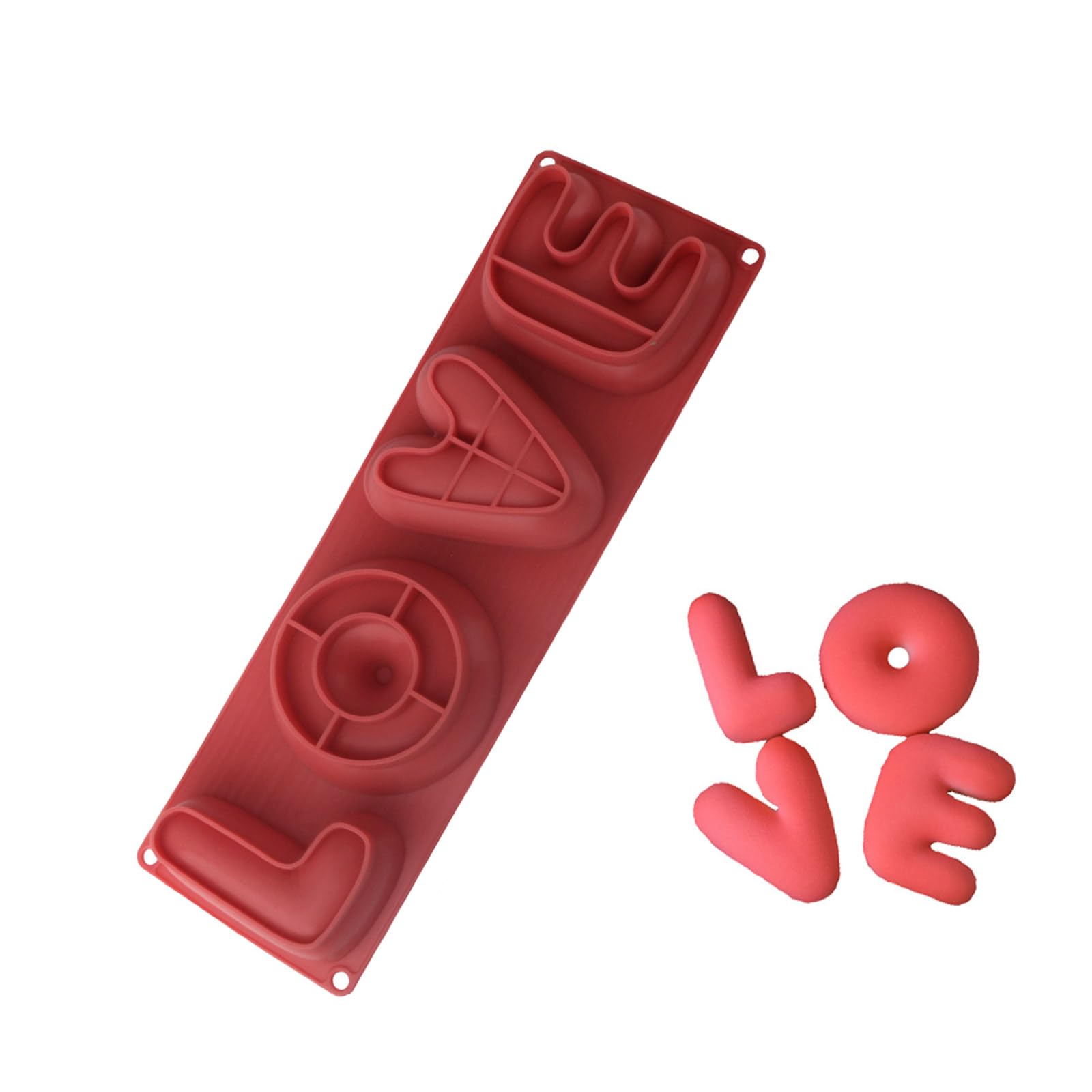 Moule friandises faites à la main Saint-Valentin et lettres d'amour silicone